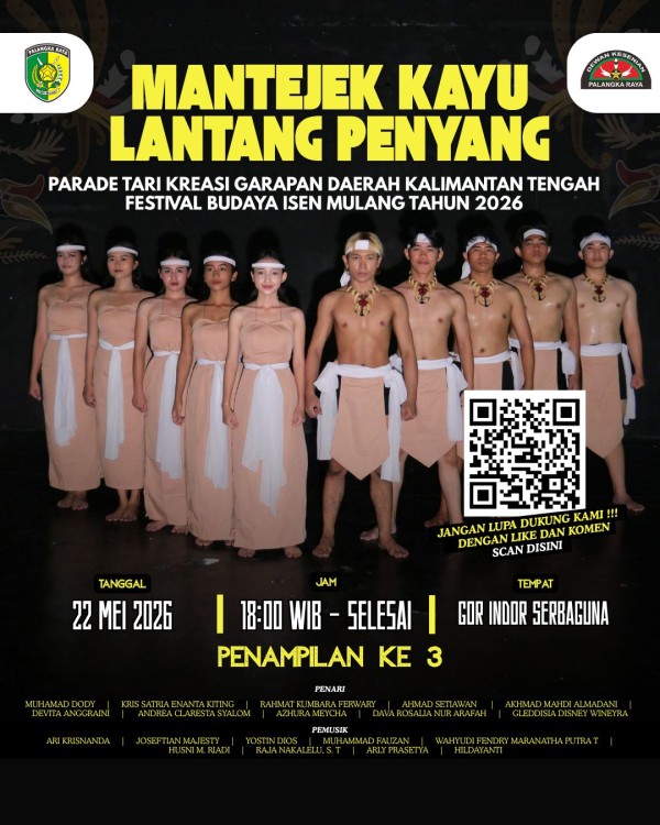Poster dan kontingen Parade Tari Palangka Raya pada FBIM 2026