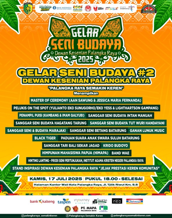 Poster Gelar Seni Budaya #2 Dewan Kesenian Palangka Raya