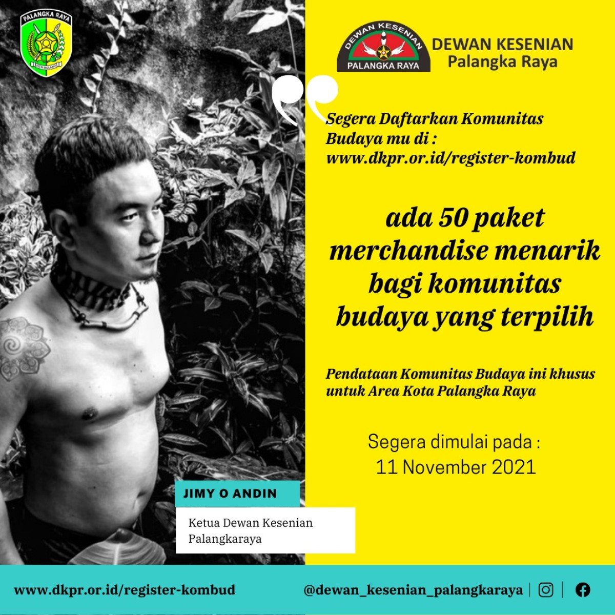 Ilustrasi pendataan komunitas budaya Palangka Raya